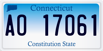 CT license plate AO17061