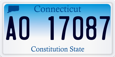 CT license plate AO17087