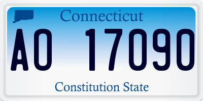CT license plate AO17090