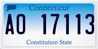 CT license plate AO17113