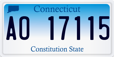 CT license plate AO17115