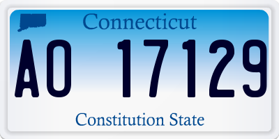 CT license plate AO17129