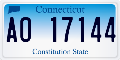 CT license plate AO17144