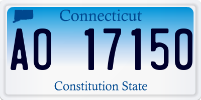 CT license plate AO17150
