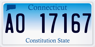 CT license plate AO17167