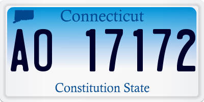 CT license plate AO17172