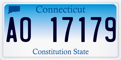 CT license plate AO17179