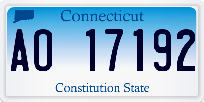 CT license plate AO17192