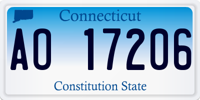 CT license plate AO17206