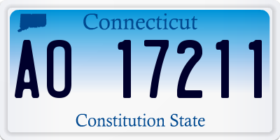 CT license plate AO17211