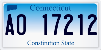 CT license plate AO17212