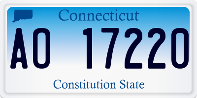 CT license plate AO17220