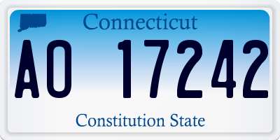 CT license plate AO17242