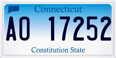 CT license plate AO17252