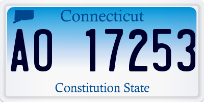 CT license plate AO17253
