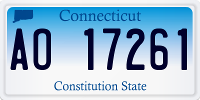 CT license plate AO17261