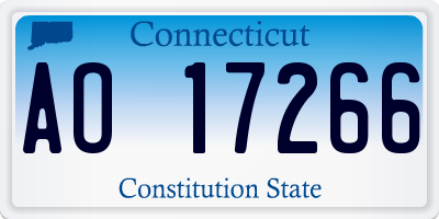 CT license plate AO17266