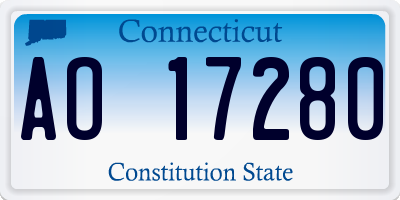CT license plate AO17280