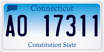 CT license plate AO17311