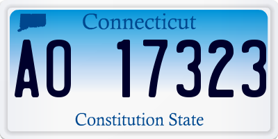 CT license plate AO17323