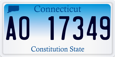 CT license plate AO17349