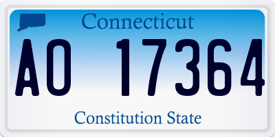 CT license plate AO17364