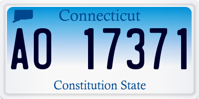 CT license plate AO17371