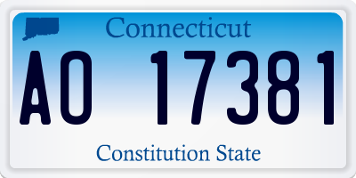 CT license plate AO17381