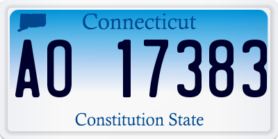 CT license plate AO17383