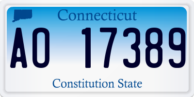 CT license plate AO17389