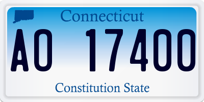 CT license plate AO17400