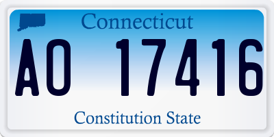 CT license plate AO17416