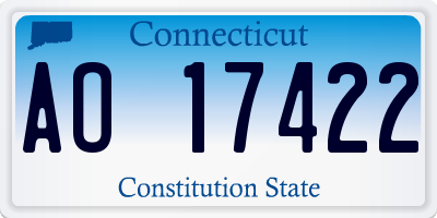 CT license plate AO17422