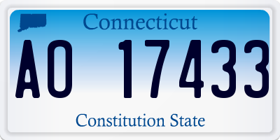 CT license plate AO17433