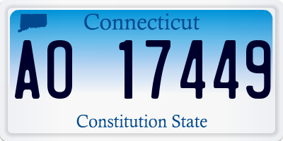 CT license plate AO17449