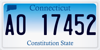 CT license plate AO17452