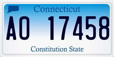CT license plate AO17458