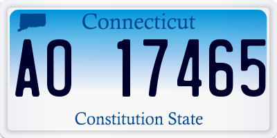 CT license plate AO17465