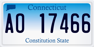 CT license plate AO17466