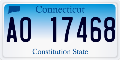 CT license plate AO17468