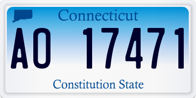 CT license plate AO17471