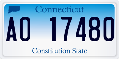 CT license plate AO17480