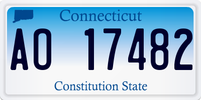 CT license plate AO17482