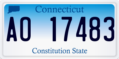 CT license plate AO17483