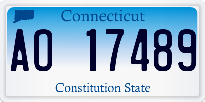 CT license plate AO17489