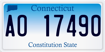 CT license plate AO17490