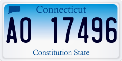 CT license plate AO17496