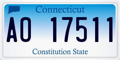 CT license plate AO17511