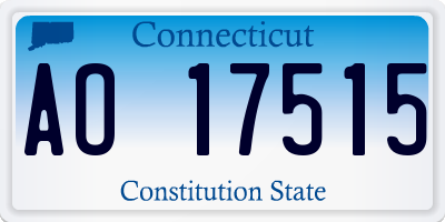 CT license plate AO17515