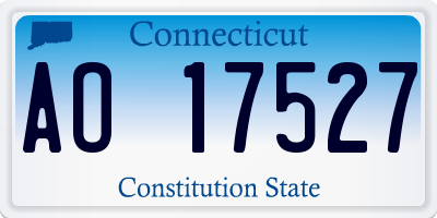 CT license plate AO17527